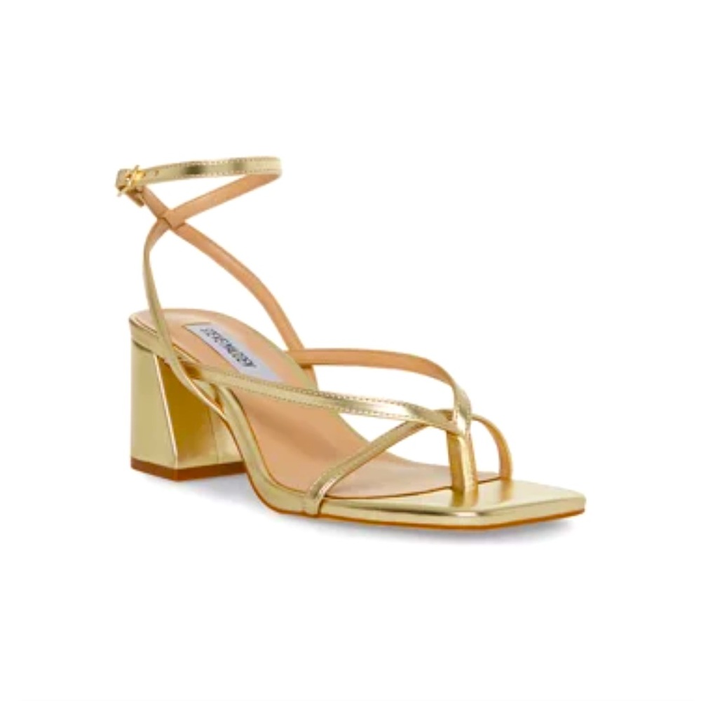 Steve Madden Alaina Sandals in Gold- New - Size 9.5M